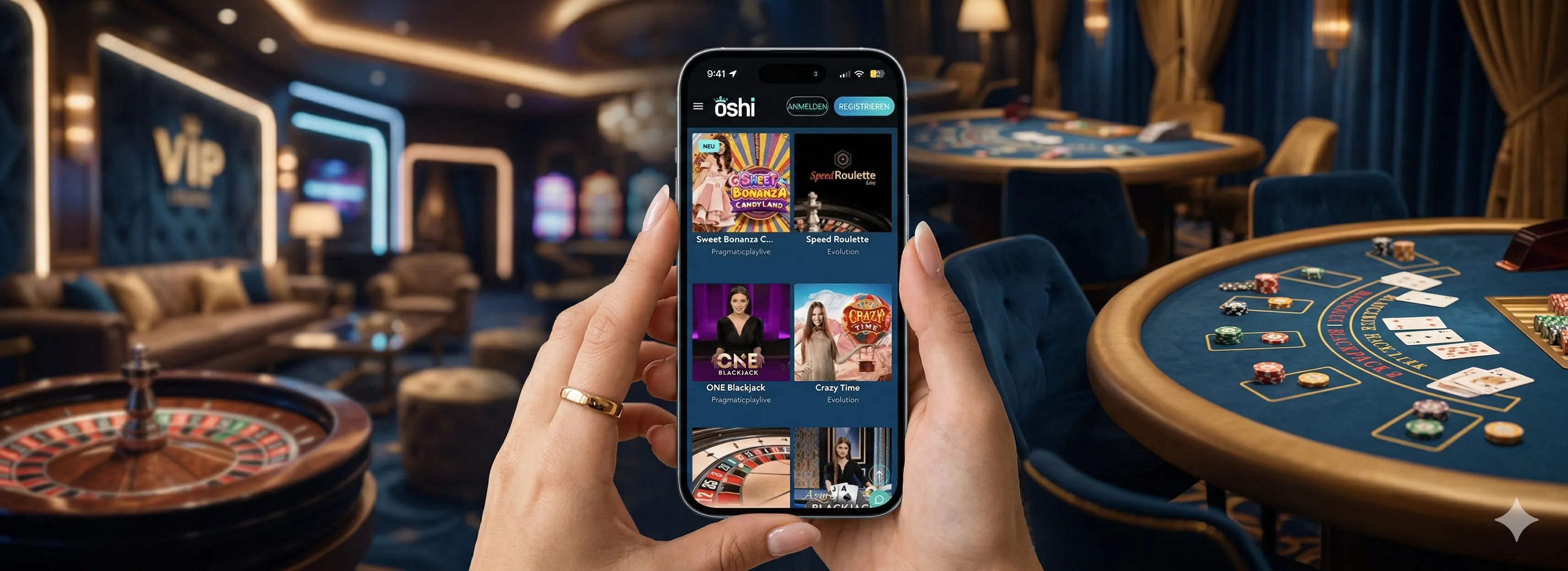 Oshi Casino mobile app